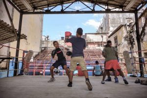 Boxing training of children in Havana / Cuba. Havana / Küba'da çocukların boks antrenmanı.
