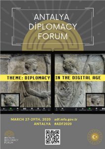 'Antalya Diplomacy Forum' poster by Oğulcan Temiz. I was assigned by the UN and Ministry of Foreign Affairs.